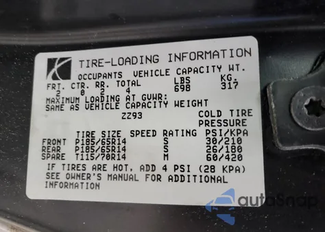 2001 Saturn Sc1 from USA, damaged, VIN 1G8ZP12881Z289924